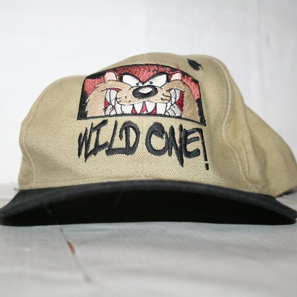 Tasmanian devil - Wild One - snap back hat - black and tan - Vintage Rare - 1996 - Picture 8 of 9